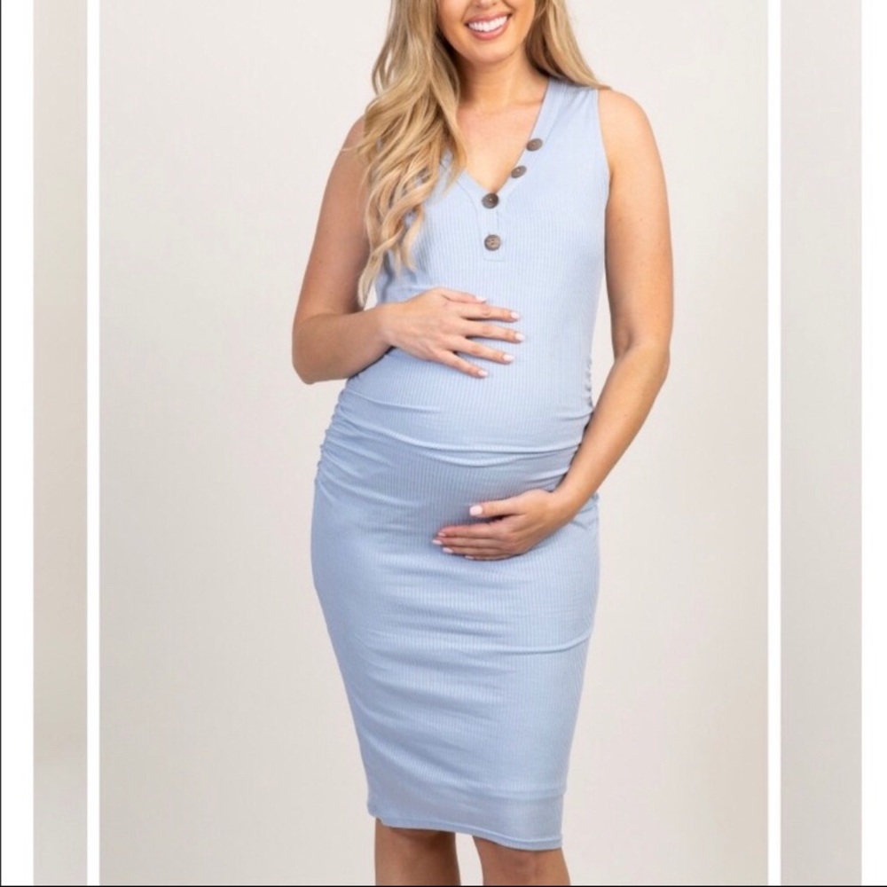 Pink blush maternity dress